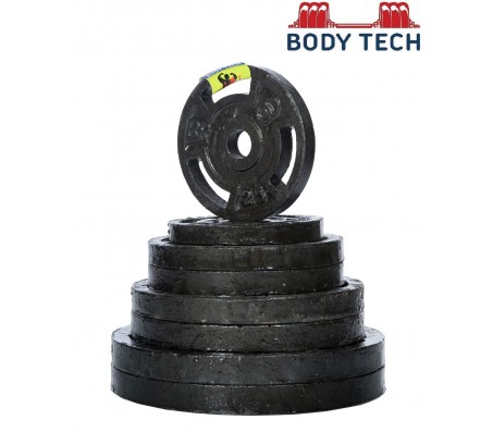 BODY TECH Bright Steering Cut 10 Kg Cast Iron Weight Lifting Plates